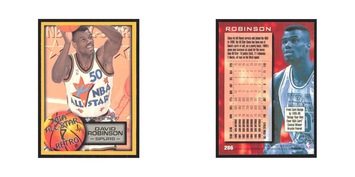 1996 Fleer David Robinson Spurs #286