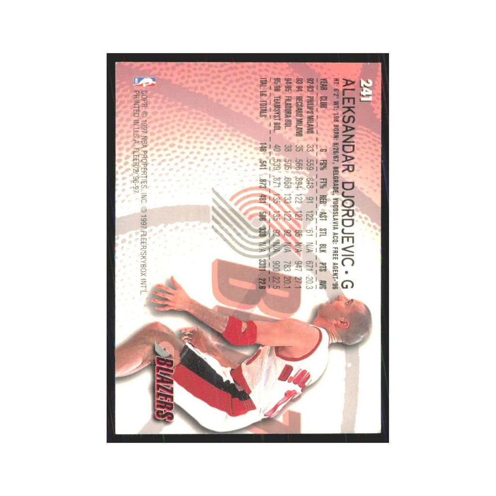 1996 Fleer Aleksandar Djordjevic RC Blazers #241
