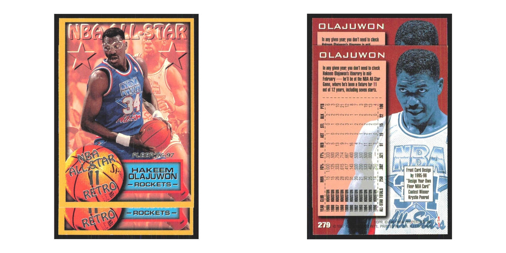 1996 Fleer Hakeem Olajuwon Rockets #279