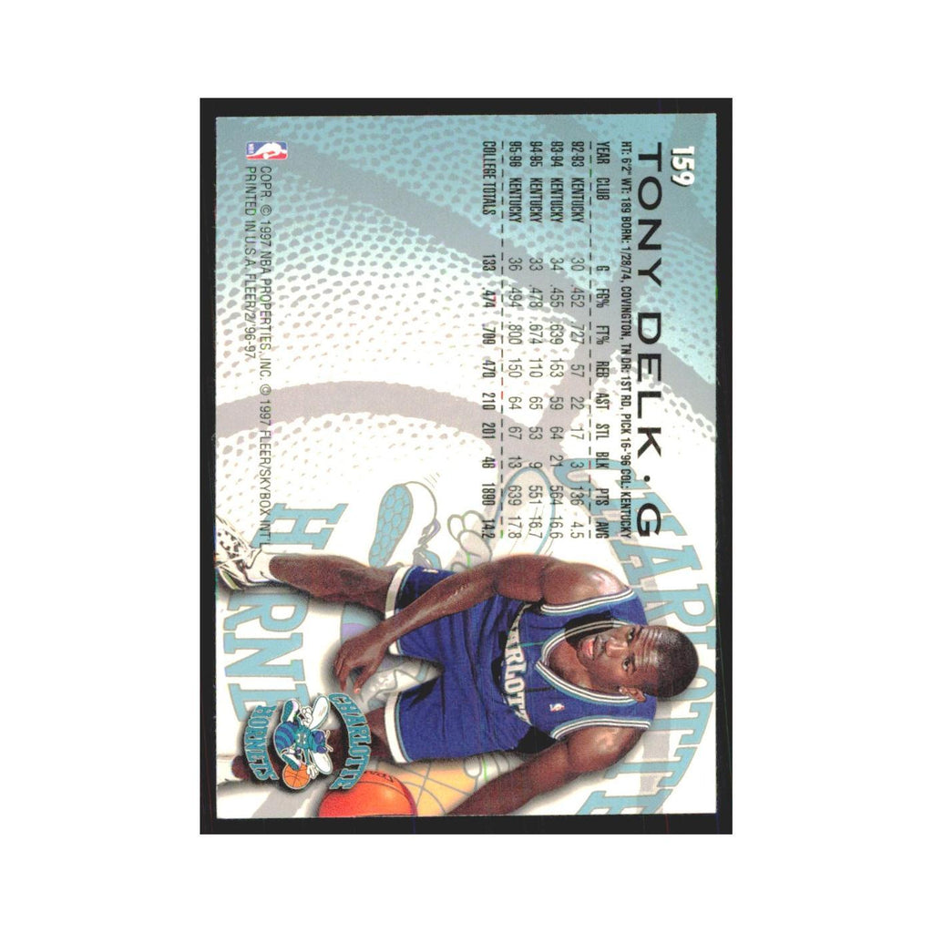 1996 Fleer Tony Delk RC Hornets #159
