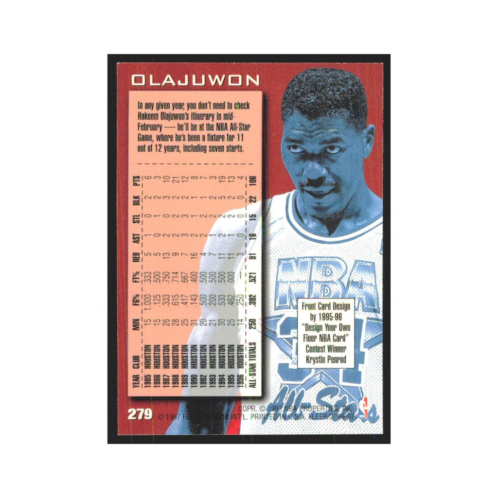 1996 Fleer Hakeem Olajuwon Rockets #279