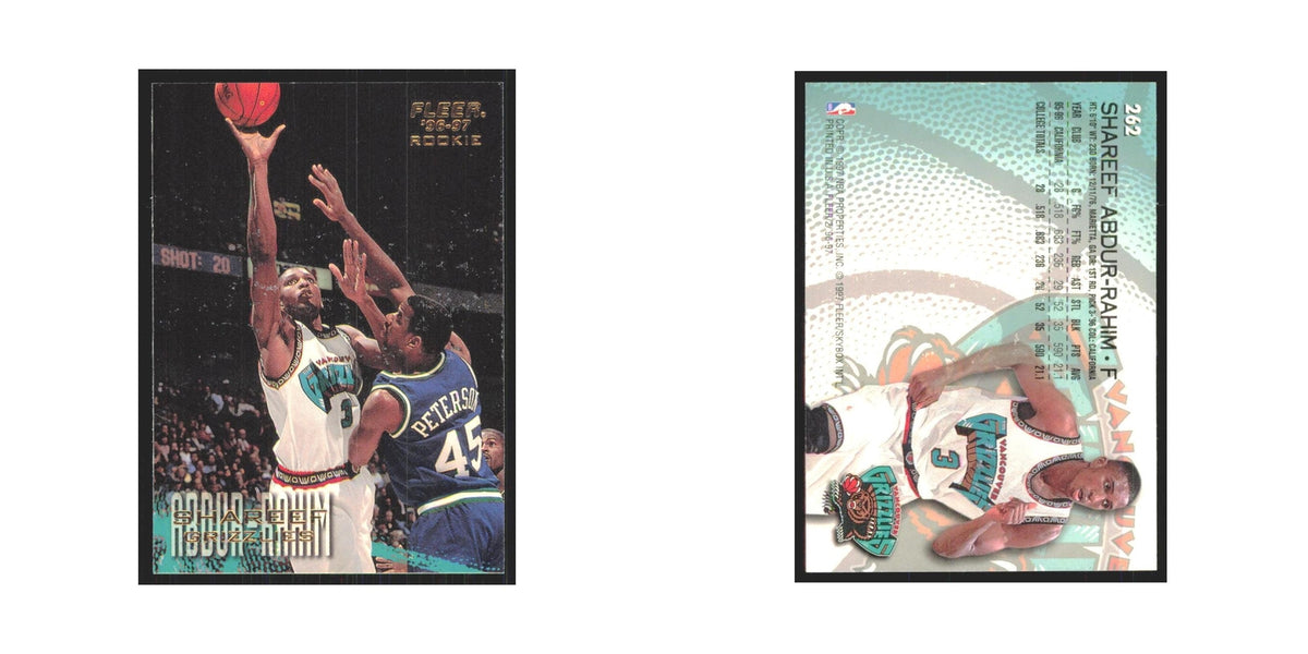 1996 Fleer Shareef Abdur-Rahim RC Vancouver Grizzlies #262