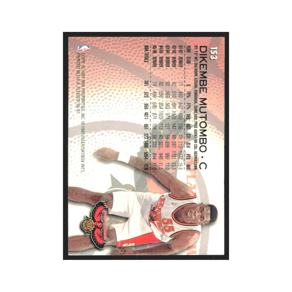 1996 Fleer Dikembe Mutombo Hawks #153
