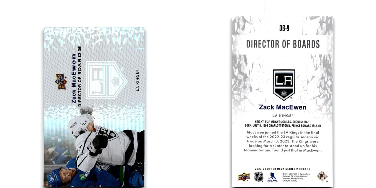 2023 Upper Deck Director of Boards Zack MacEwen Los Angeles Kings #DB-9