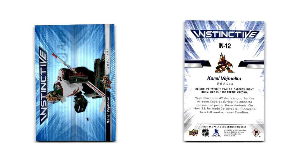 2023 Upper Deck Instinctive Karel Vejmelka Arizona Coyotes #IN-12