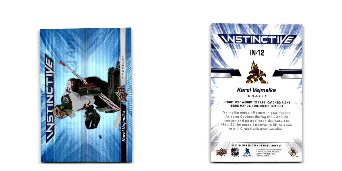 2023 Upper Deck Instinctive Karel Vejmelka Arizona Coyotes #IN-12
