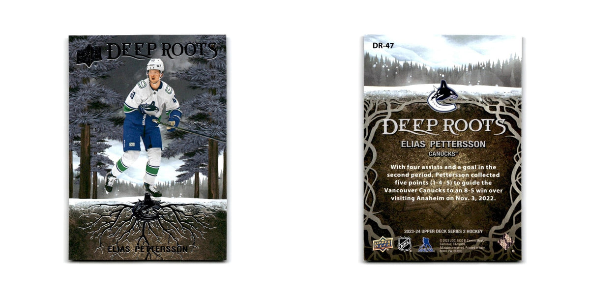 2023 Upper Deck Deep Roots Elias Pettersson Vancouver Canucks #DR-47