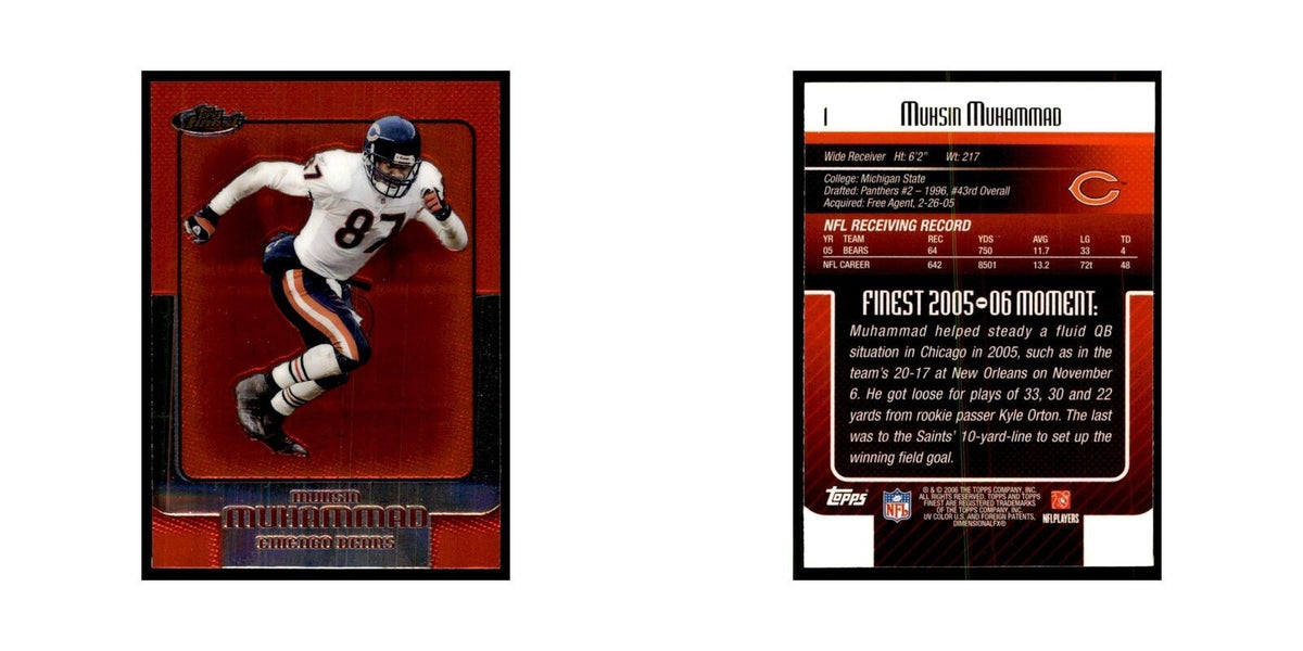 2006 Topps Finest Muhsin Muhammad Football Cards #1