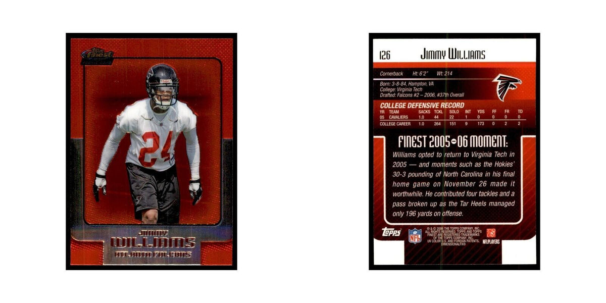 2006 Topps Finest Jimmy Williams Football Cards #126