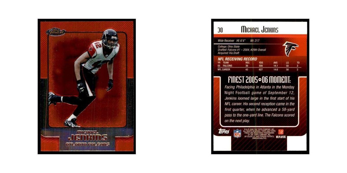 2006 Topps Finest Michael Jenkins Football Cards #30