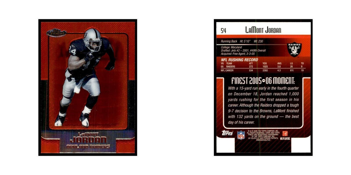2006 Topps Finest LaMont Jordan Football Cards #54