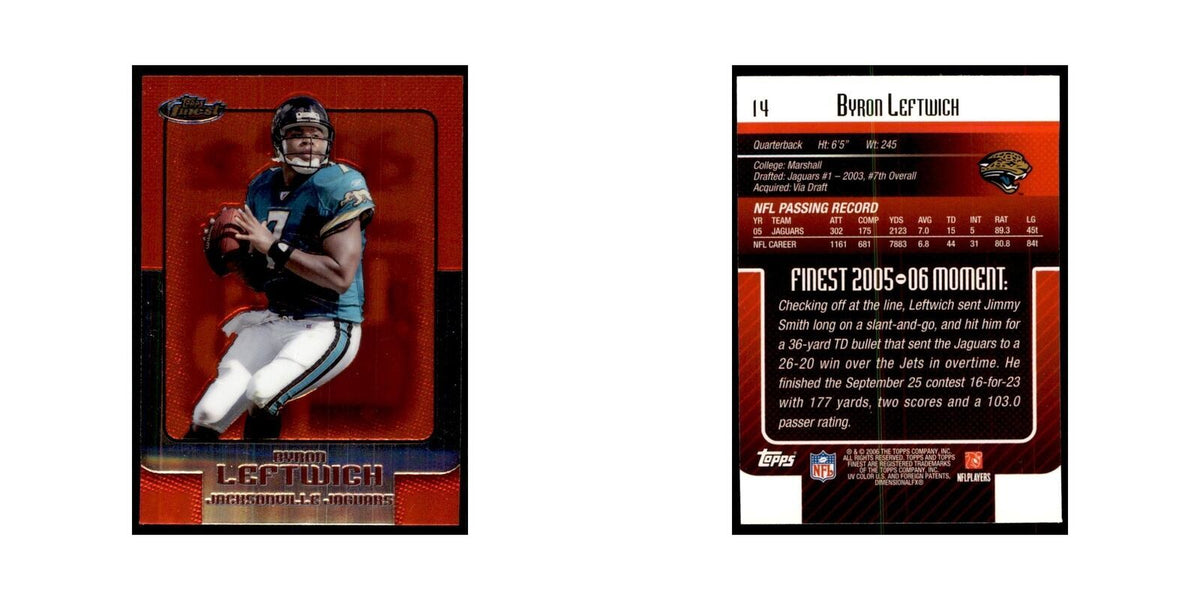 2006 Topps Finest Byron Leftwich Football Cards #14