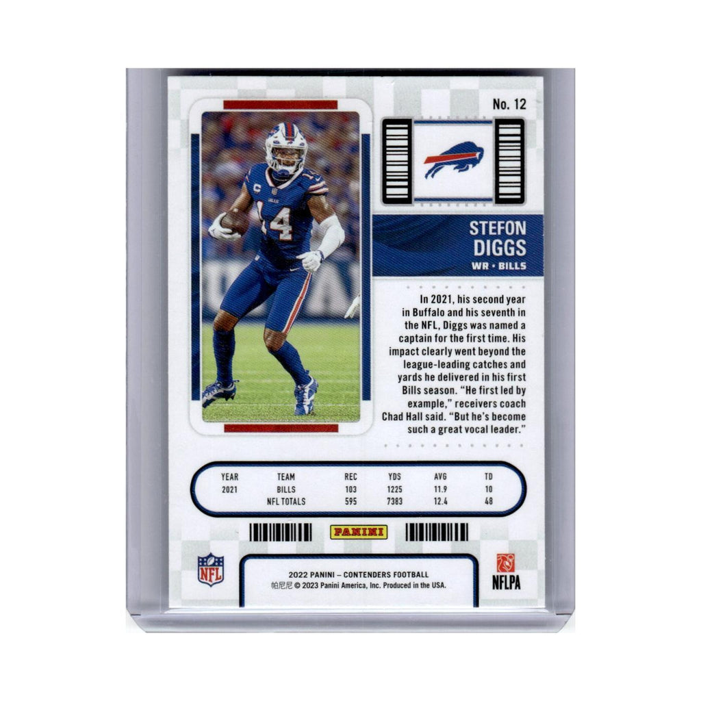 2022 Panini Contenders Stefon Diggs Bills #12