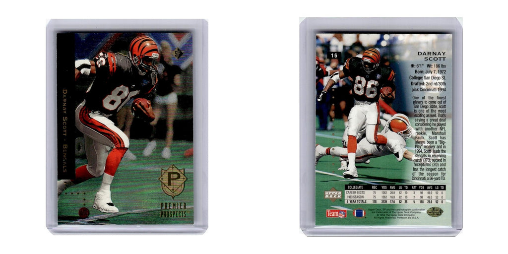 1994 SP Premier Prospects Darnay Scott Bengals #16