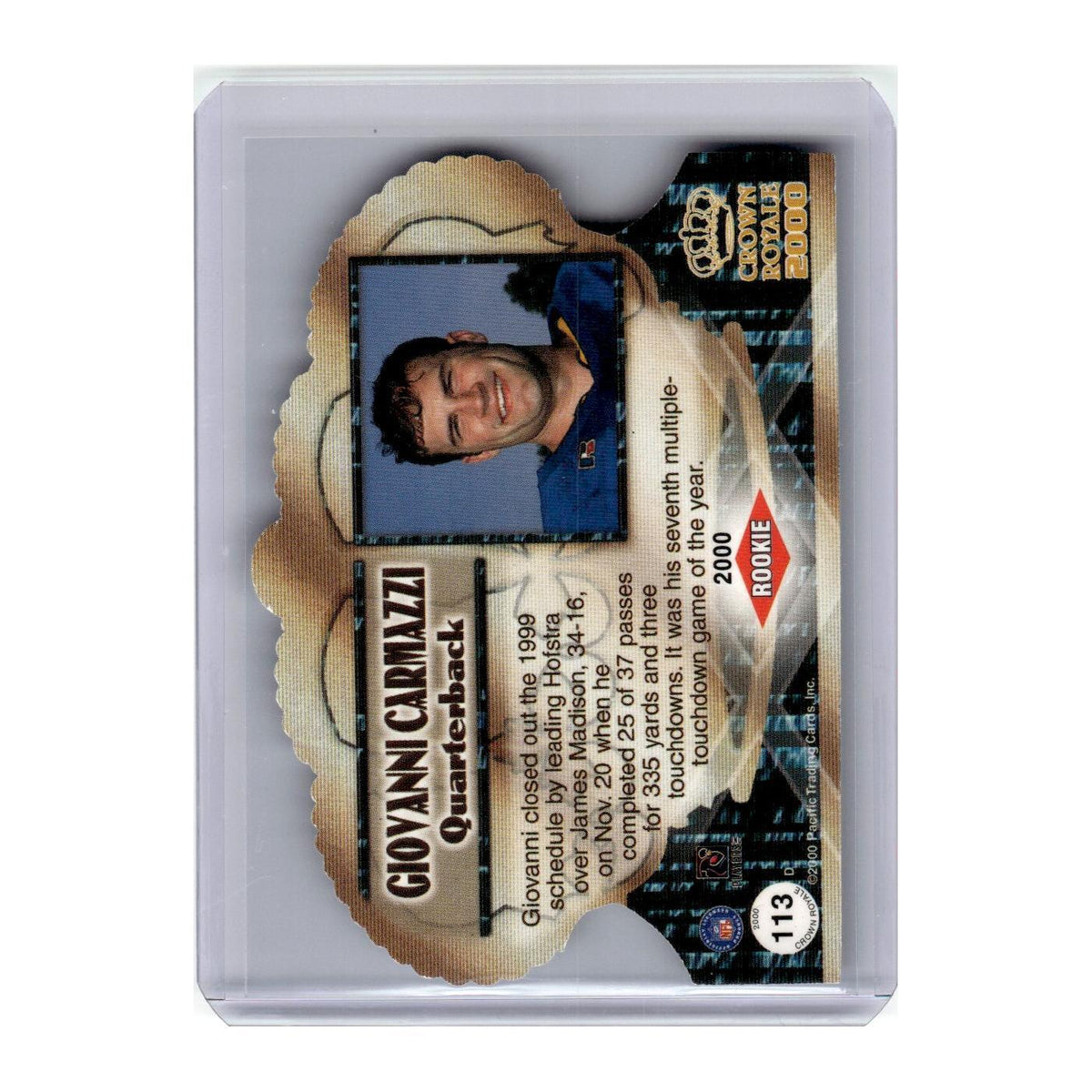 2000 Pacific Crown Royale Giovanni Carmazzi RC Hofstra Pride #113
