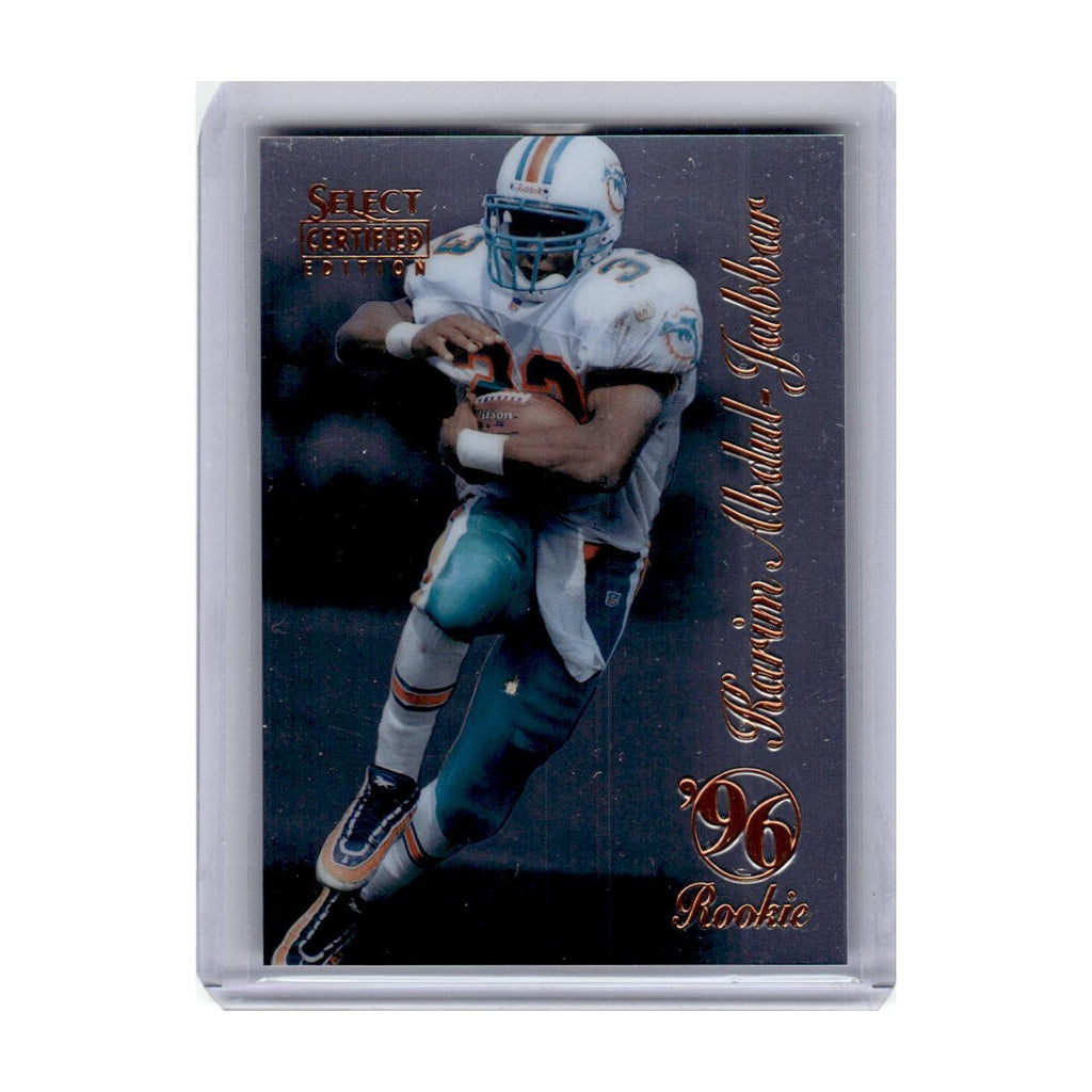1996 Select Certified Karim Abdul-Jabbar RC Dolphins #90