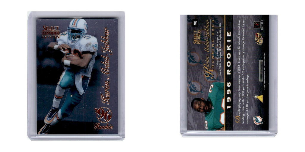1996 Select Certified Karim Abdul-Jabbar RC Dolphins #90