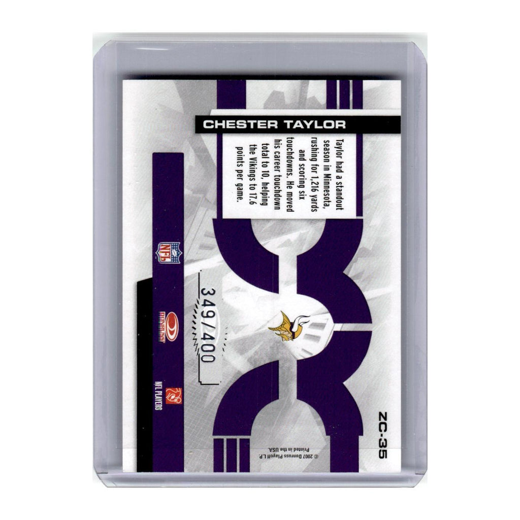 2007 Donruss Elite Zoning Commission Chester Taylor 349/400 Vikings #ZC-35