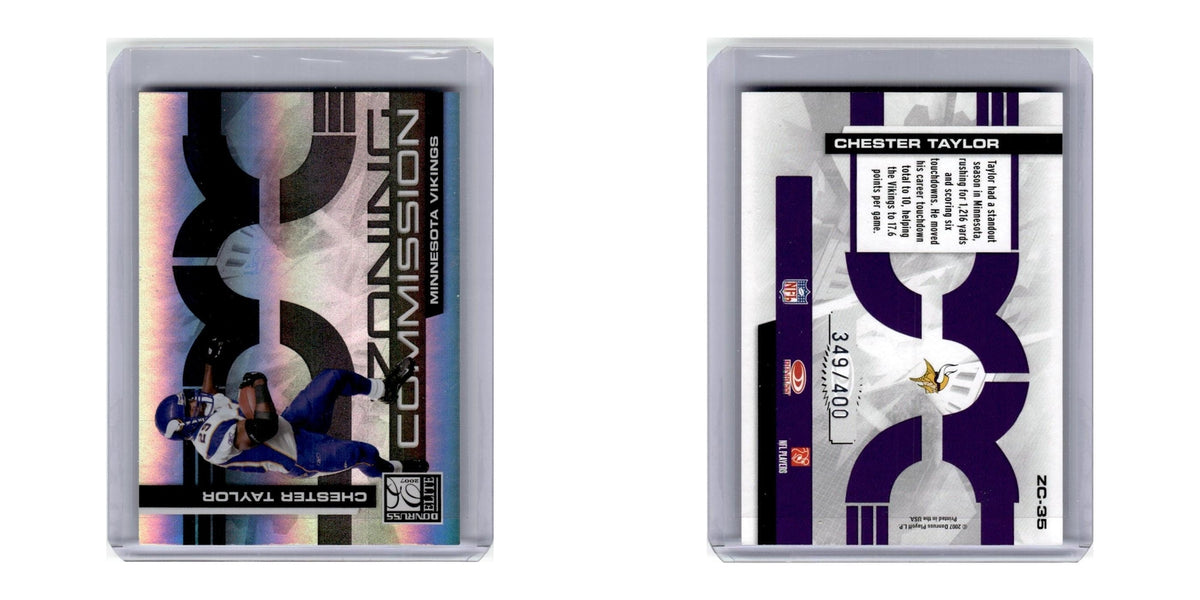 2007 Donruss Elite Zoning Commission Chester Taylor 349/400 Vikings #ZC-35