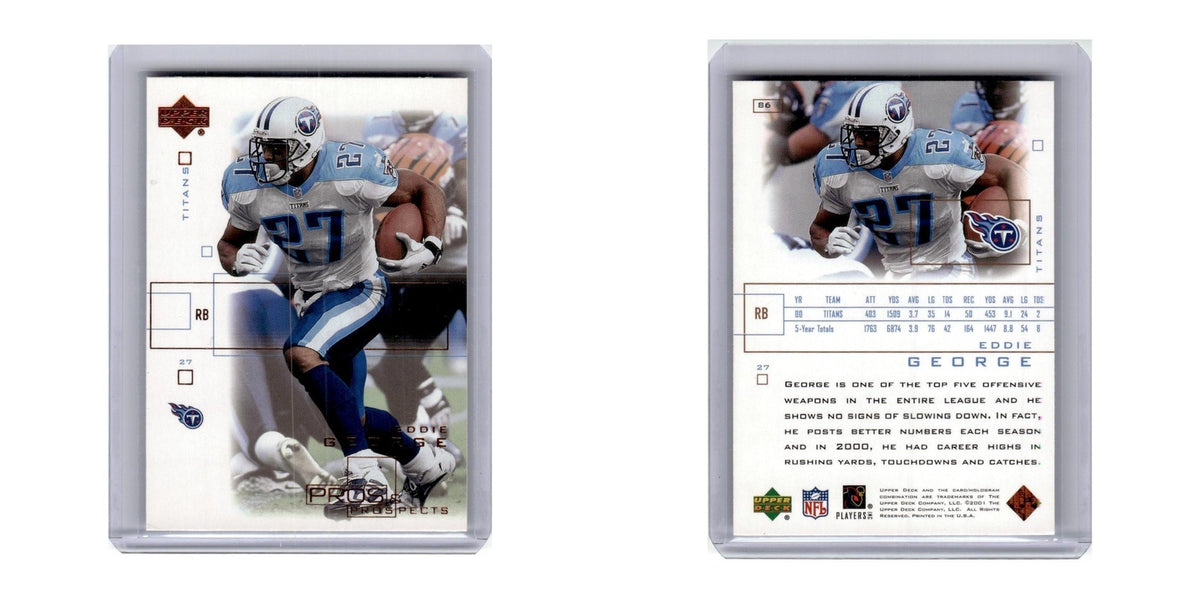 2001 Upper Deck Pros & Prospects Eddie George Titans #86