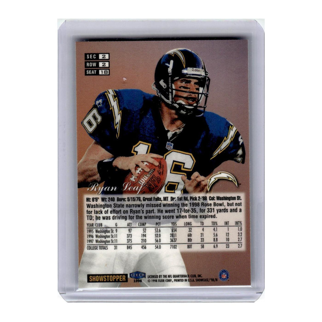 1998 Flair Showcase Ryan Leaf San Diego Chargers #nan