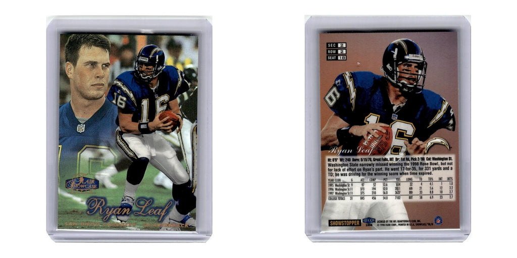 1998 Flair Showcase Ryan Leaf San Diego Chargers #nan