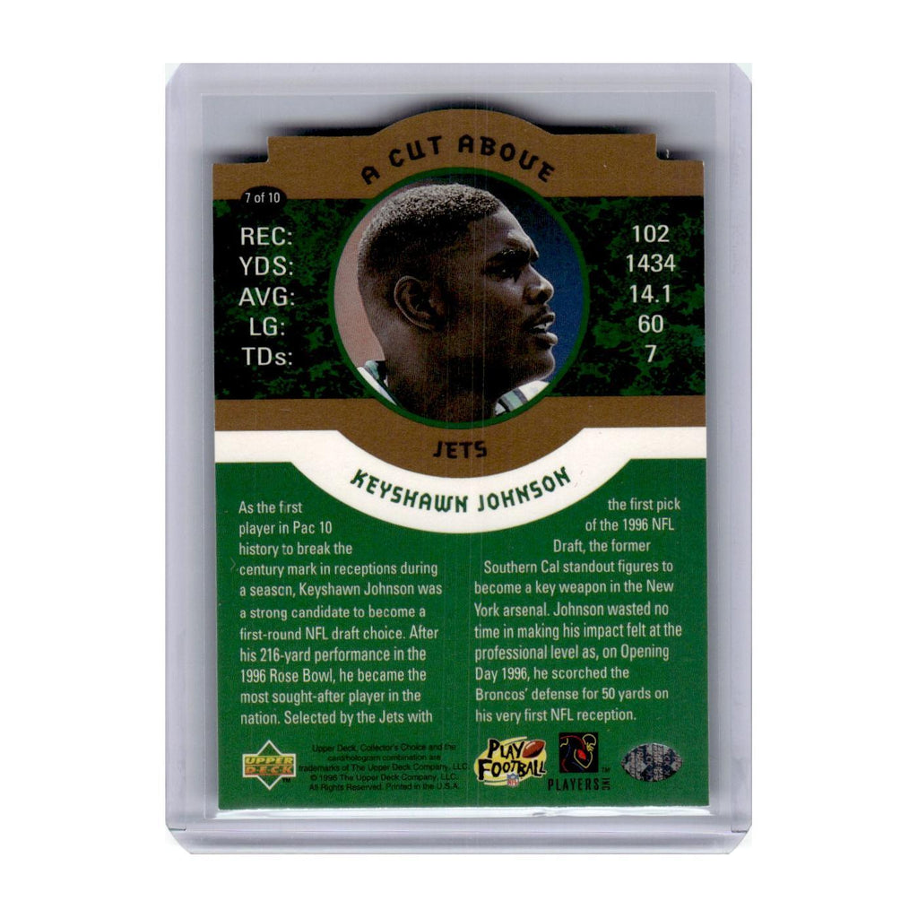 1996 Upper Deck A Cut Above Keyshawn Johnson Jets #7