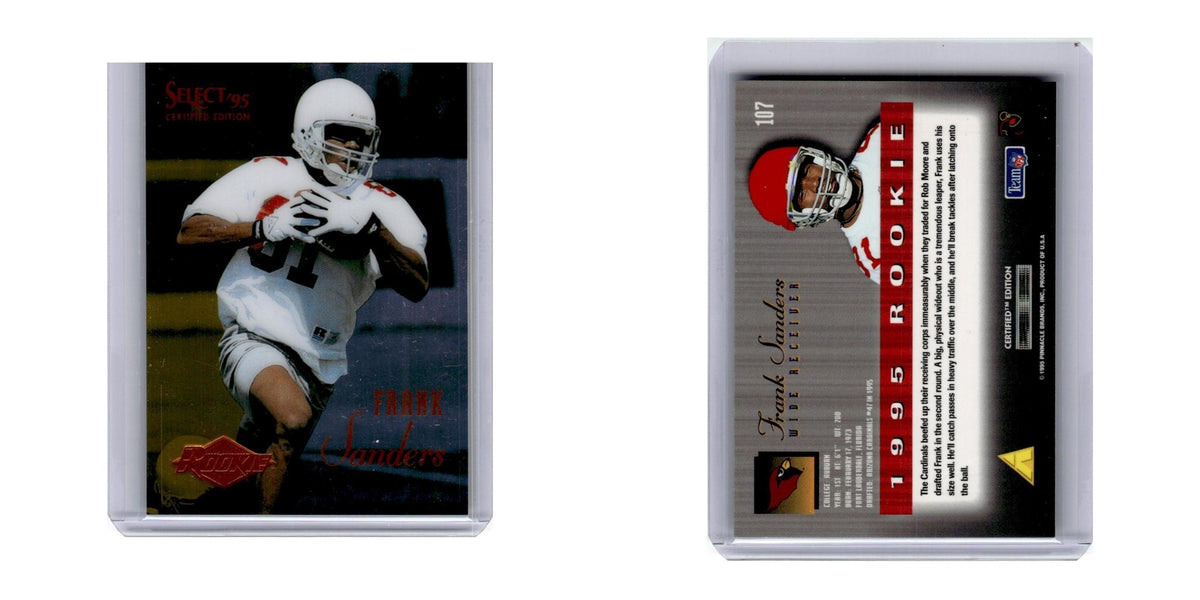1995 Select Certified Frank Sanders RC Cardinals #107