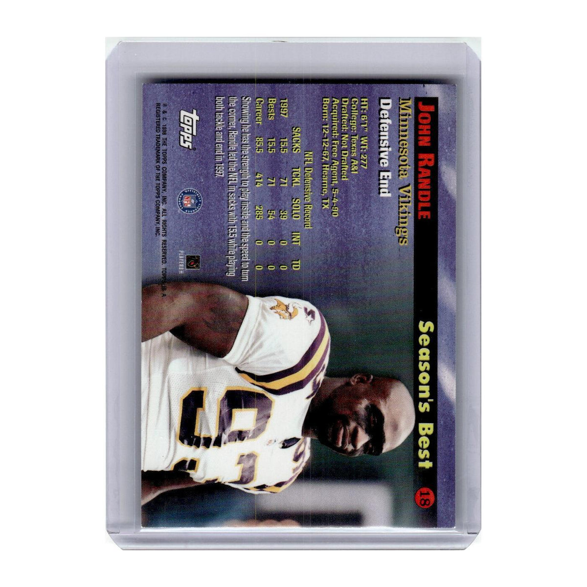 1998 Topps Season's Best John Randle Vikings #18