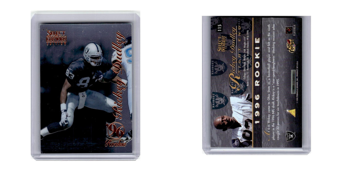 1996 Select Certified Rickey Dudley RC Raiders #115