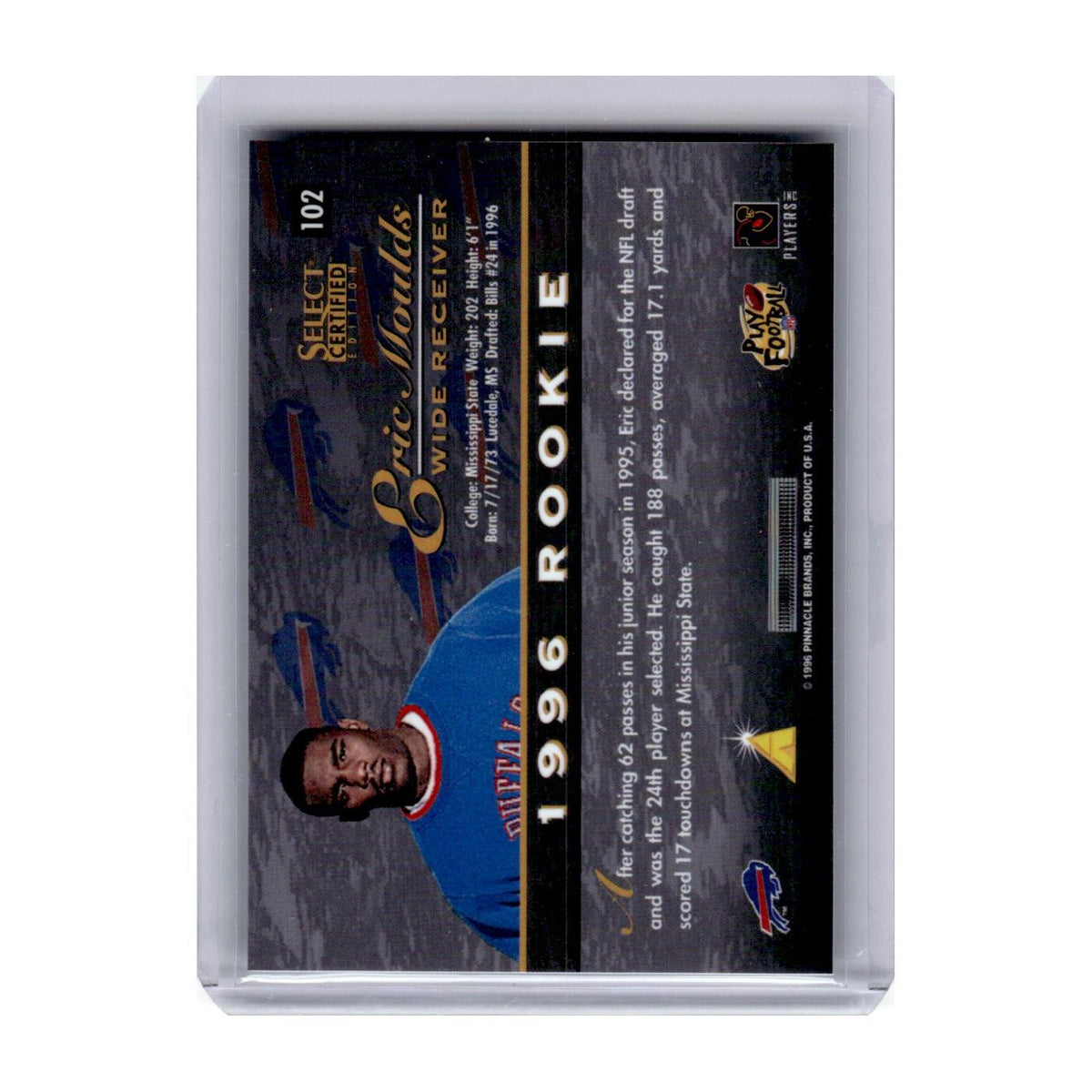1996 Select Certified Eric Moulds RC Bills #102