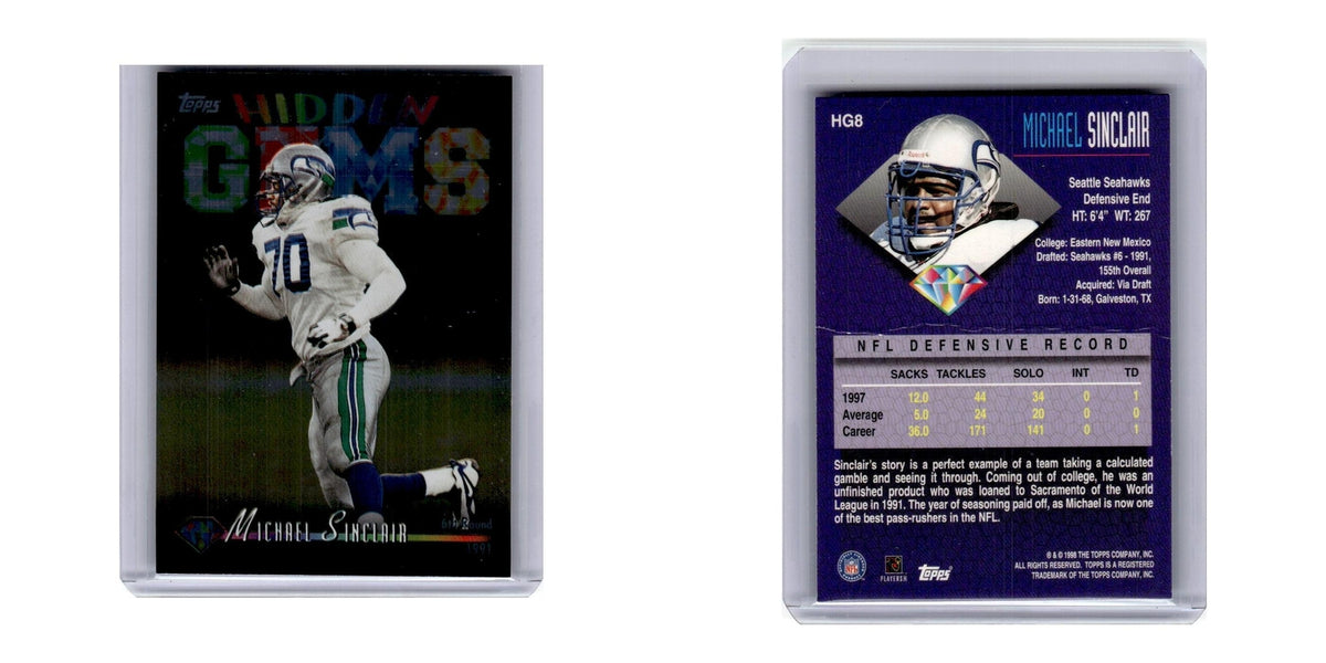 1998 Topps Hidden Gems Michael Sinclair Seahawks #HG8