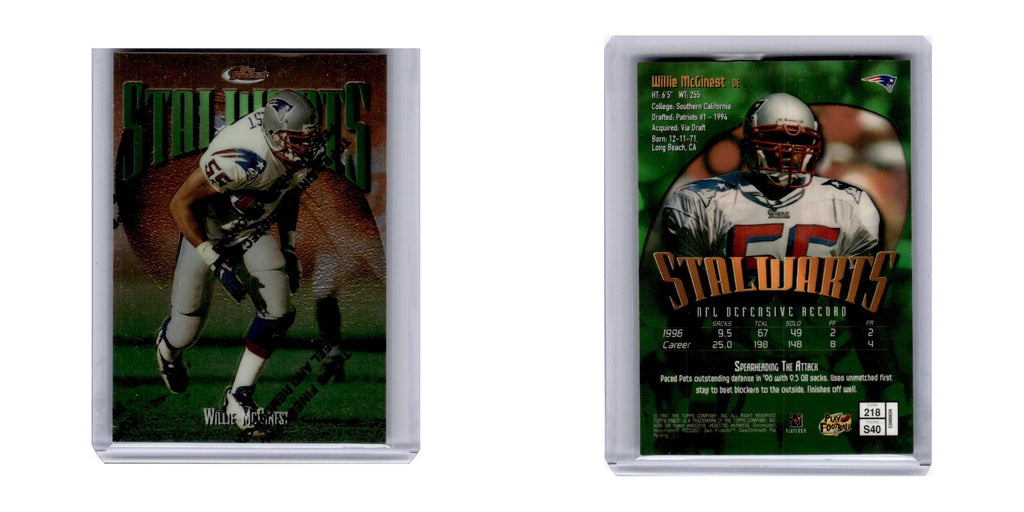 1997 Topps Finest Willie McGinest Patriots #218