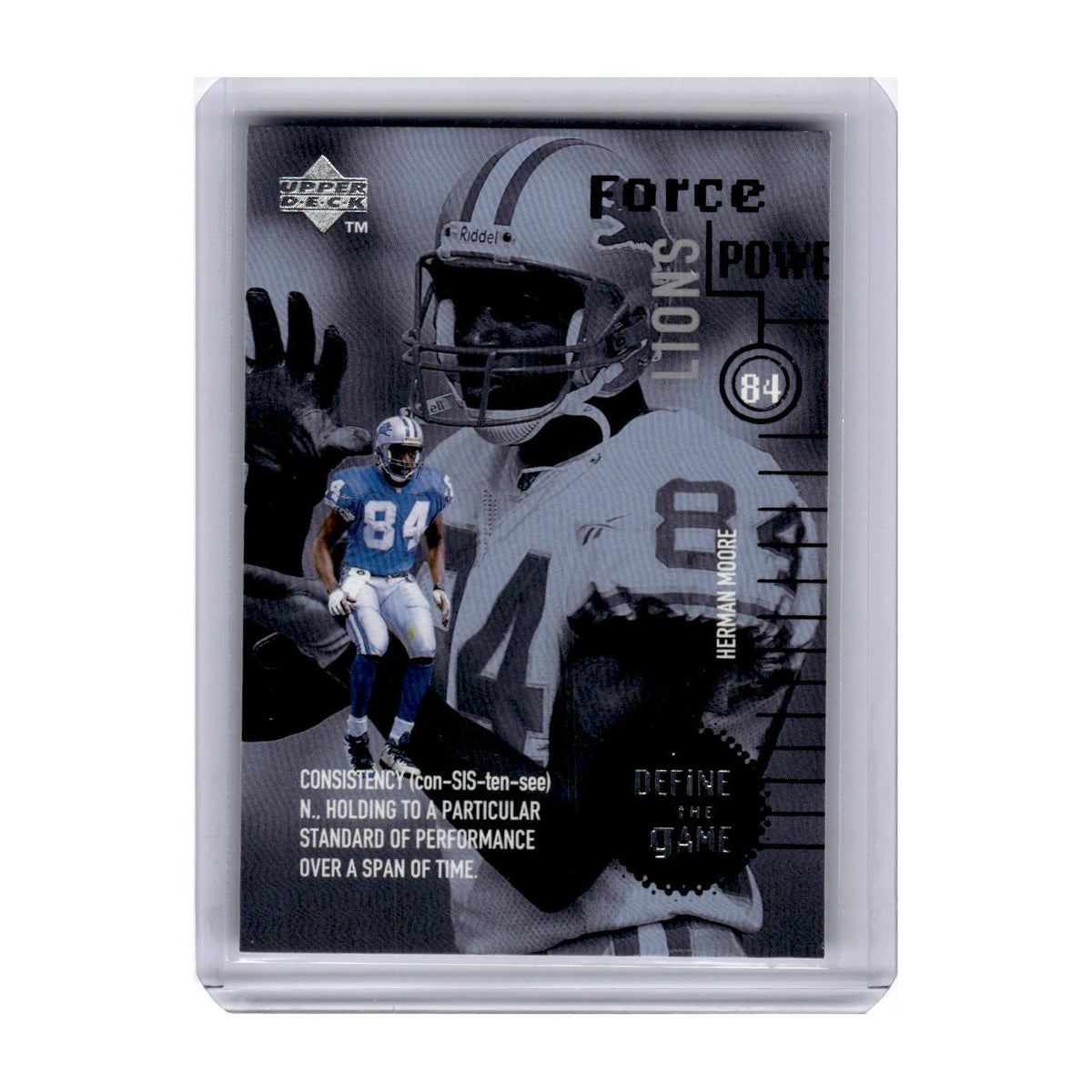 1998 Upper Deck Define the Game Herman Moore Lions #DG13