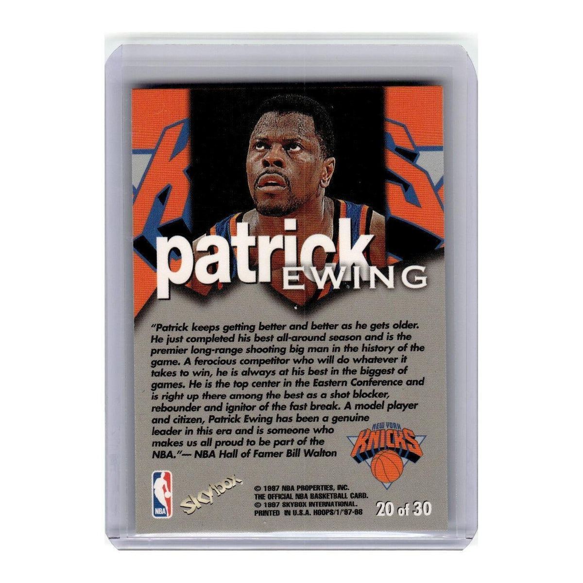 1997 Hoops Talkin Hoops Patrick Ewing Knicks #20