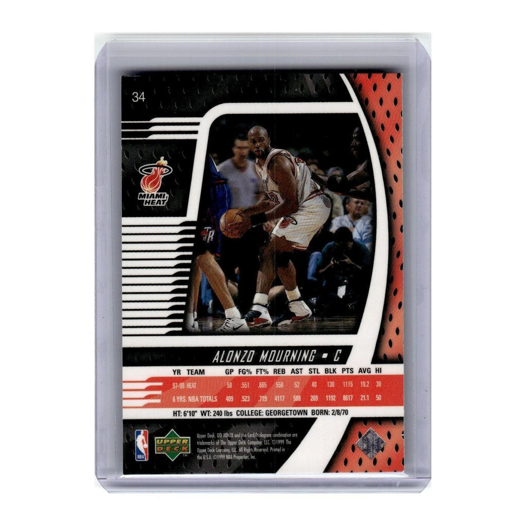 1998 Upper Deck Ionix Alonzo Mourning Heat #34