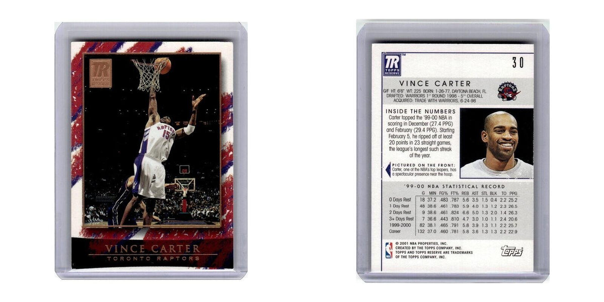 2000 Topps Reserve Vince Carter Raptors #30