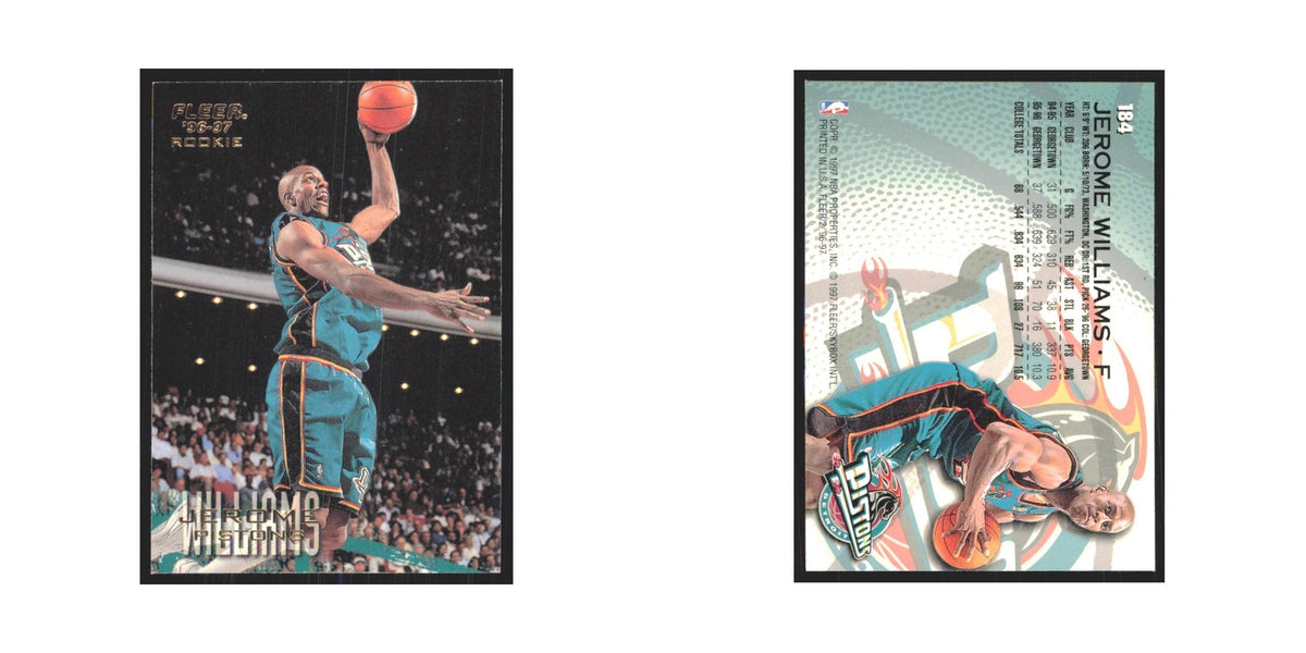 1996 Fleer Jerome Williams RC Pistons #184