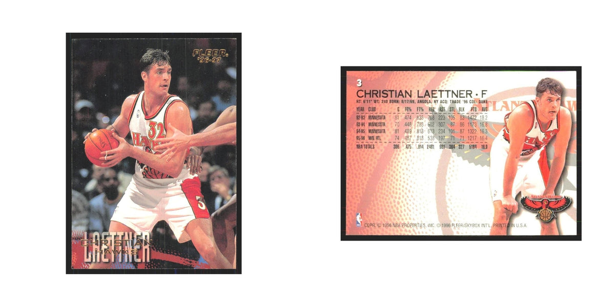 1996 Fleer Christian Laettner Hawks #3