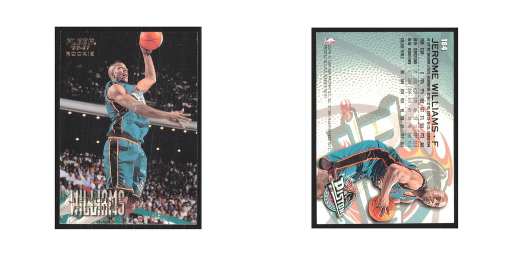 1996 Fleer Jerome Williams RC Pistons #184