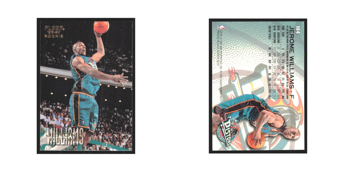 1996 Fleer Jerome Williams RC Pistons #184