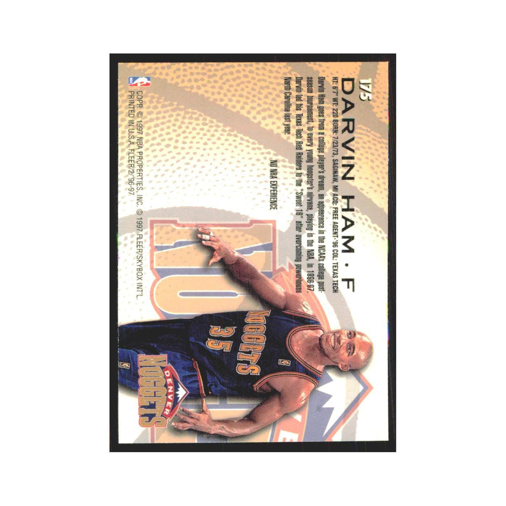 1996 Fleer Darvin Ham RC Nuggets #175