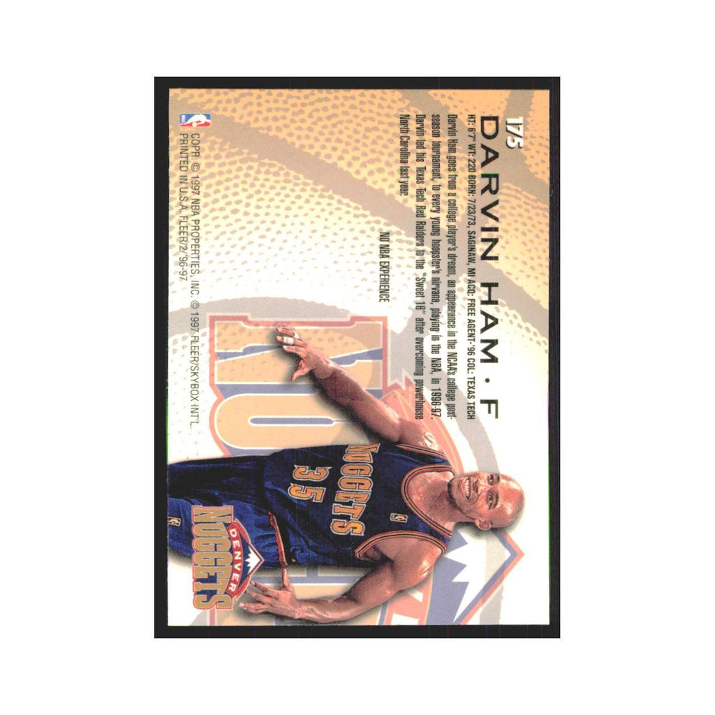 1996 Fleer Darvin Ham RC Nuggets #175