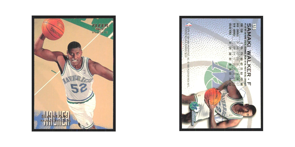 1996 Fleer Samaki Walker RC Mavericks #174