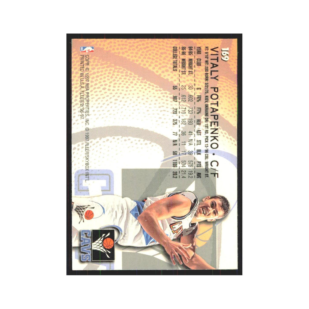 1996 Fleer Vitaly Potapenko RC Cavaliers #169