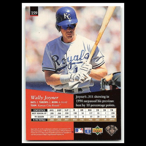 Wally Joyner #159 1995 Upper Deck SP Kansas City Royals Baseball Card MLB NM