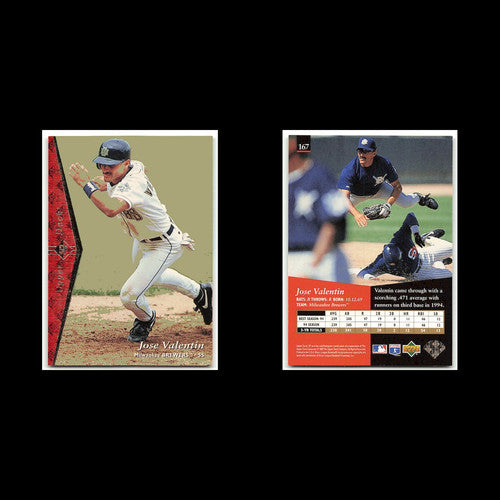Jose Valentin #167 1995 Upper Deck SP Milwaukee Brewers Baseball Card MLB NM