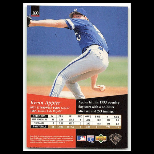 Kevin Appier #16 1995 Upper Deck SP Kansas City Royals Baseball Card MLB NM