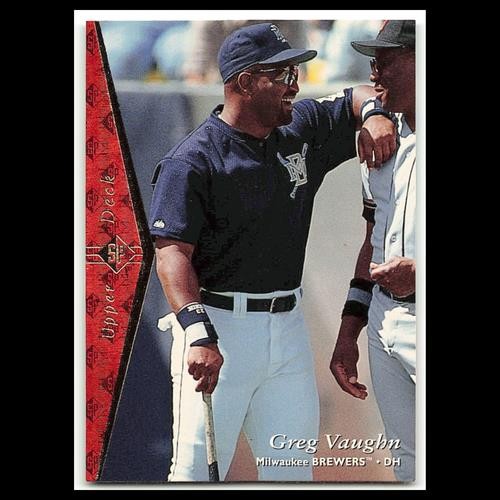 Greg Vaughn #165 1995 Upper Deck SP Milwaukee Brewers Baseball Card MLB NM