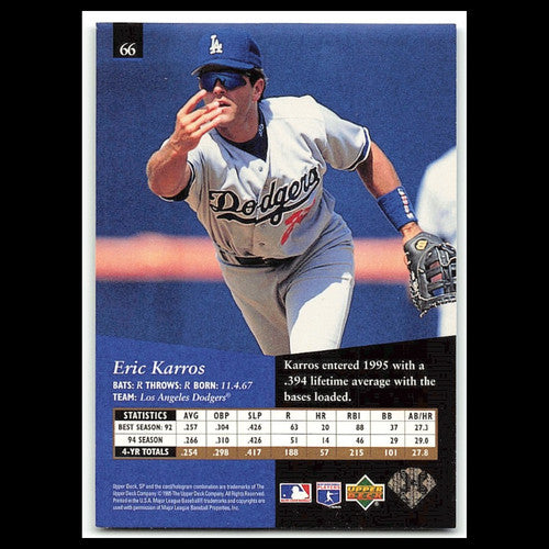 Eric Karros #66 1995 Upper Deck SP Los Angeles Dodgers Baseball Card MLB NM